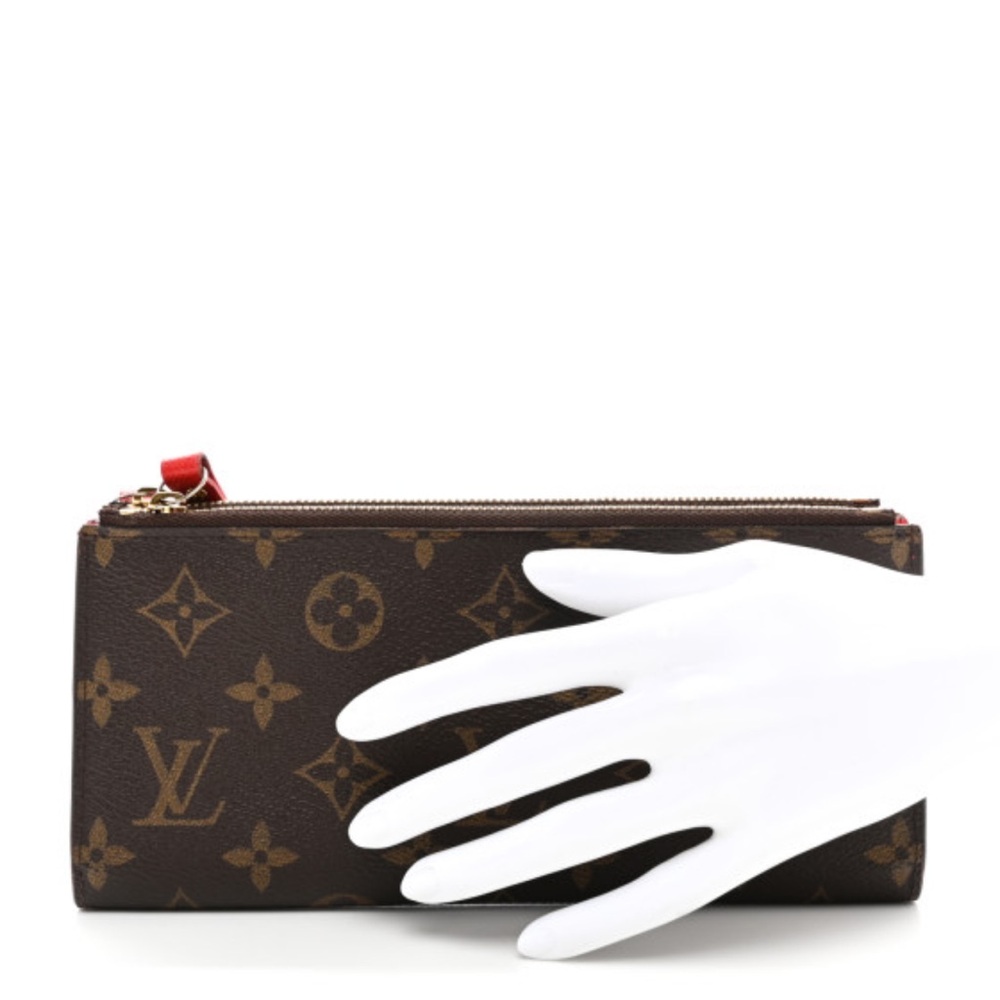 Monogram Adele Wallet Coquelicot Authentic - image 7